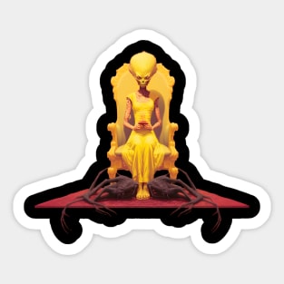 The Alien Queen in Yellow: Eldritch Monarch Sticker